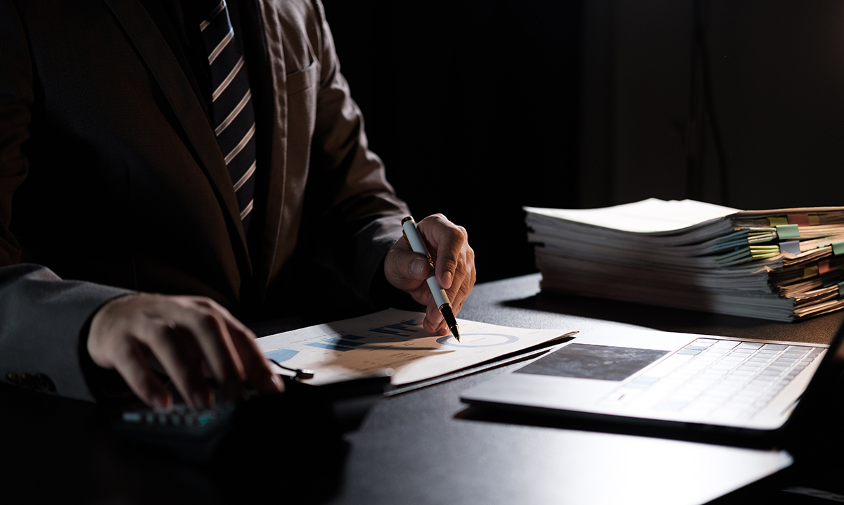Financial expert analyzing damages model and financial records before litigation testimony